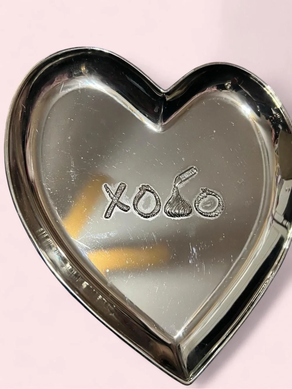 Heart Shaped Trinket Dish - Silver 